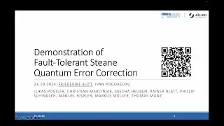 Butt & Pogorelov - Demonstration of fault-tolerant Steane quantum error correction