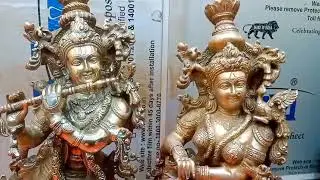 Radhakrishnan  murti#coppure statue #best design murti#pital murti#havy design work #radha Krishna