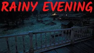 Rainy evening in the wild west town - Rain ambience - 1 Hour