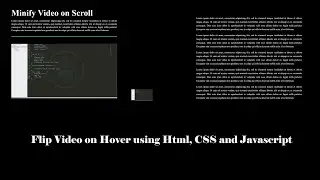 Flip Video on Hover using Html CSS and JavaScript