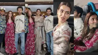 Kriti Sanon Nupur Sanon Stebin ben With Family & Mukesh Chhabra to Watch Adipurush Movie in Juhu
