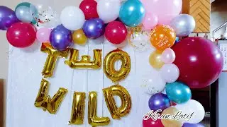 DIY Balloon Arch using strip| DIY Wild Theme Birthday Decoration| Easy Birthday Decor idea at home