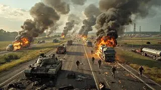 Ужас Восточного фронта: колонна из 10 нефтяных грузовиков уничтожена без предупреждения | Arma 3