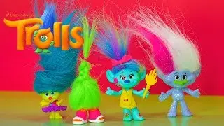 TROLLS MOVIE TOYS DreamWorks | Fashion Frenzy Doll Set | Wild Hair Pack | Critter Skitter Boards