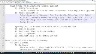 About Lookup Transformation With Cache Connection