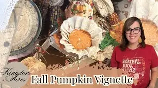 Easy Fall Decor From Dollar Tree Supplies | Pumpkin Fake Bake Vignette