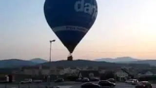 Ballon over the city of Grosuplje low