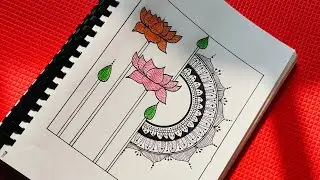 Lotus Flower 🪷 Mandala Art Drawing 😍
