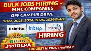 🔥Latest Hiring - Infosys, Deloitte, Wipro, Invesco | Off Campus drive 2026, 2025 to 2022 Batch