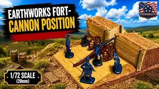 EarthWorks Fort Cannon Position for 1/72 scale