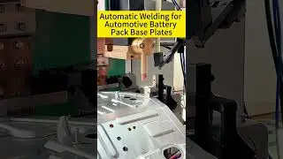 Automatic Welding for Automotive Battery Pack Base Plates done by MFDC Spot welder plus nut feeder