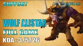 SKT Wolf Alistar vs Bard Support  - Full Game (Sep 17, 2016)