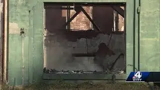 Fire rips through old elementary school building