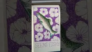 Merry Fishmas 🐟 #drawing #art #artist #sketchbook #illustration #artwork #fish #christmas