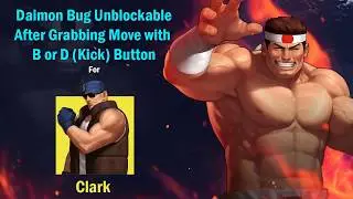 KOF 98 - Daimon Bug Unblockable for Clark After Grabbing Move with Kick - Fightcade