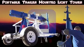 Portable Trailer Mounted Light Tower - 30' Mast-7.5' Long by 7' Wide Trailer - 2