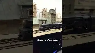INTENSE Wheel Slip! Pennsylvania 4-4-4-4 T1 Duplex Leaving Station