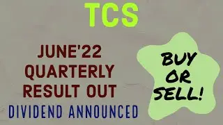 TCS Q1 result || TCS dividend announced || TCS latest news || Swing trading levels || Stock market
