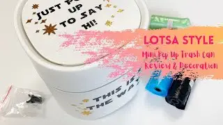 Lotsa Style Mini Trash Can w/ Push Lid Review and Decoration