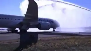 Air Europa Boeing 787 Dreamliner - Ritual de bautizo en Madrid