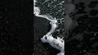 Black sand beach waves aesthetic 4k wallpaper #iphonewallpapers #freewallpapers #aestheticwallpapers