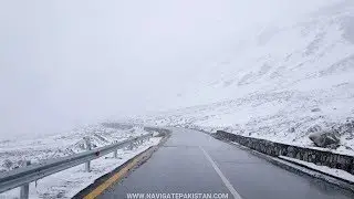 Khunjerab Pass Snowfall Drive Karakoram Highway Hunza Valley