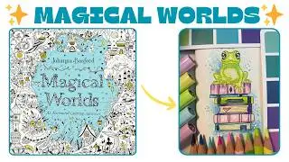 ✨MAGICAL WORDLS✨ | Beginner Color Along | Johanna Basford | Frog Vignette | #adultcoloring