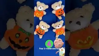 Halloween Counting for Kids! Learn Numbers 1-4 with Spooky Bears #shorts
