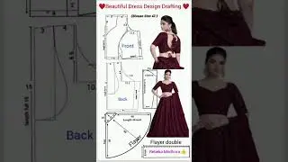 Beautiful dress design Drafting #shorts #youtubeshorts #New fashionstyle #Rebeka Modhura 👍