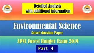 Environmental Science paper from APSC FOREST RANGER Exam 2019 / Detailed analysis