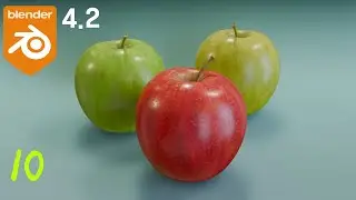 #블렌더4.2 실무예제 기초 강좌_사과 만들기 10 - 사과 재질의 다양한 응용 [실무형 고급 튜토리얼]