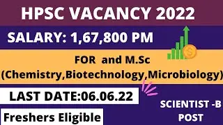 Scientist-B (Group-B)Chemistry Job|Haryana State Pollution Control Board|MSc HPSC Job|Freshers Apply
