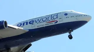 British Airways Boeing 747-400 OneWorld Livery [G-CIVK] landing in LAX