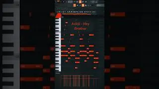 Avicii - Hey Brother | fl studio midi piano roll chords & melody tutorial #pianoroll #midi #flstudio