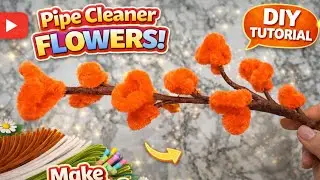 Pipe Cleaner Flowers 🌸 How to make Pipe Cleaner Flowers - Pipe Cleaner Tutorial for Beginners #diy 