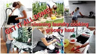 *NEW* GET IT ALL DONE! CLEANING LAUNDRY COOKING GROCERY HAUL | CLEAN WITH ME | @InteriorOfTheSilvia