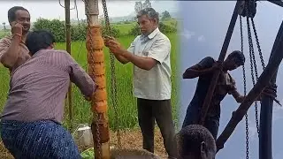 చైన్ బ్లాక్ ద్వారా మోటార్ ని బోర్లోకి దింపటం | Lifting The Moter Is Very Easy By Chain Block | PSR