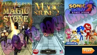 Endless Run Magic Stone vs Endless Run Magic Stone 2 vs Sonic Dash 2: Sonic Boom Gameplay