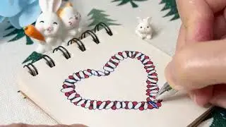 Auntie Doodle - Abstract Geometric Heart Doodle | Relaxing Drawing Process