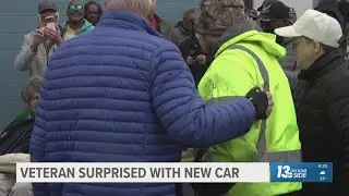 Veteran surprised with new car at Hero's Corner