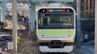 【4K高画質】さよなら205系ラッピングの山手線👋【E235系44編成  TK入場回送（ワンマン運転対応改造等）】E235系0番台ﾄｳ44編成が大崎駅④を発車！（工101・回0205）2026.2.3