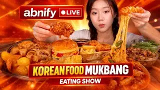 ASMR Eating Spicy Noodles & Chicken 🍜🔥 | Live Mukbang | Eating Show
