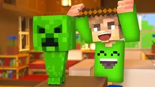 Baby Preston and Jelly Minecraft Animation with Creeper Blast | Aizetoonz