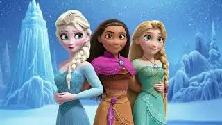 Princess Trio Song 🌸❄️🌊 Moana Elsa Rapunzel Friendship | Crystal Flake Garden Dream2