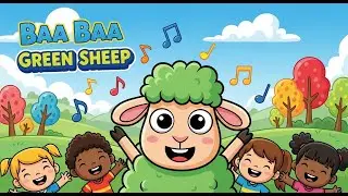 Baa Baa Green Sheep 🐑💚 | Fun Nursery Rhyme for Kids & Toddlers | Happy Tale & Tune