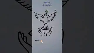 How to Draw The Dove Of Peace #shorts #ytshorts #youtubeshorts #shortvideo #trending #viral