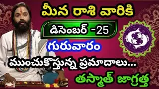 మీన రాశి వారికి డిసెంబర్ 25 గురువారం జాతక ఫలితాలు @Bhavishyavani05 