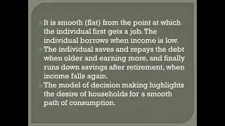 Why is Consumption smooth?