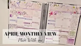 Erin Condren April Monthly View - Illuminate ft. PlannerGems