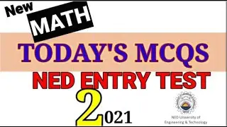 ECAT MATH Past paper 2021 | NED PAST PAPER | MCQS